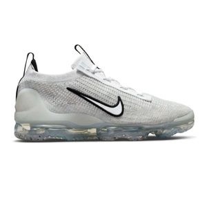 Nike Air VaporMax 2021 FK Sneakers White/Black/Metallic Silver Size 14